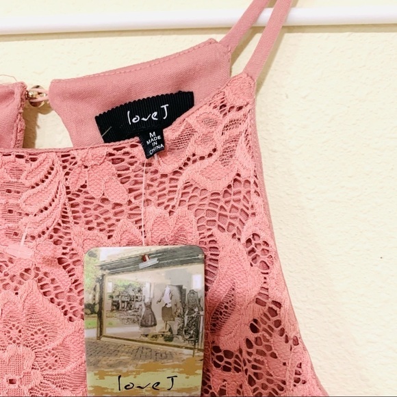 NWT LOVE J Rusty Rose Lace Bodycon Dress size M - Picture 4 of 8
